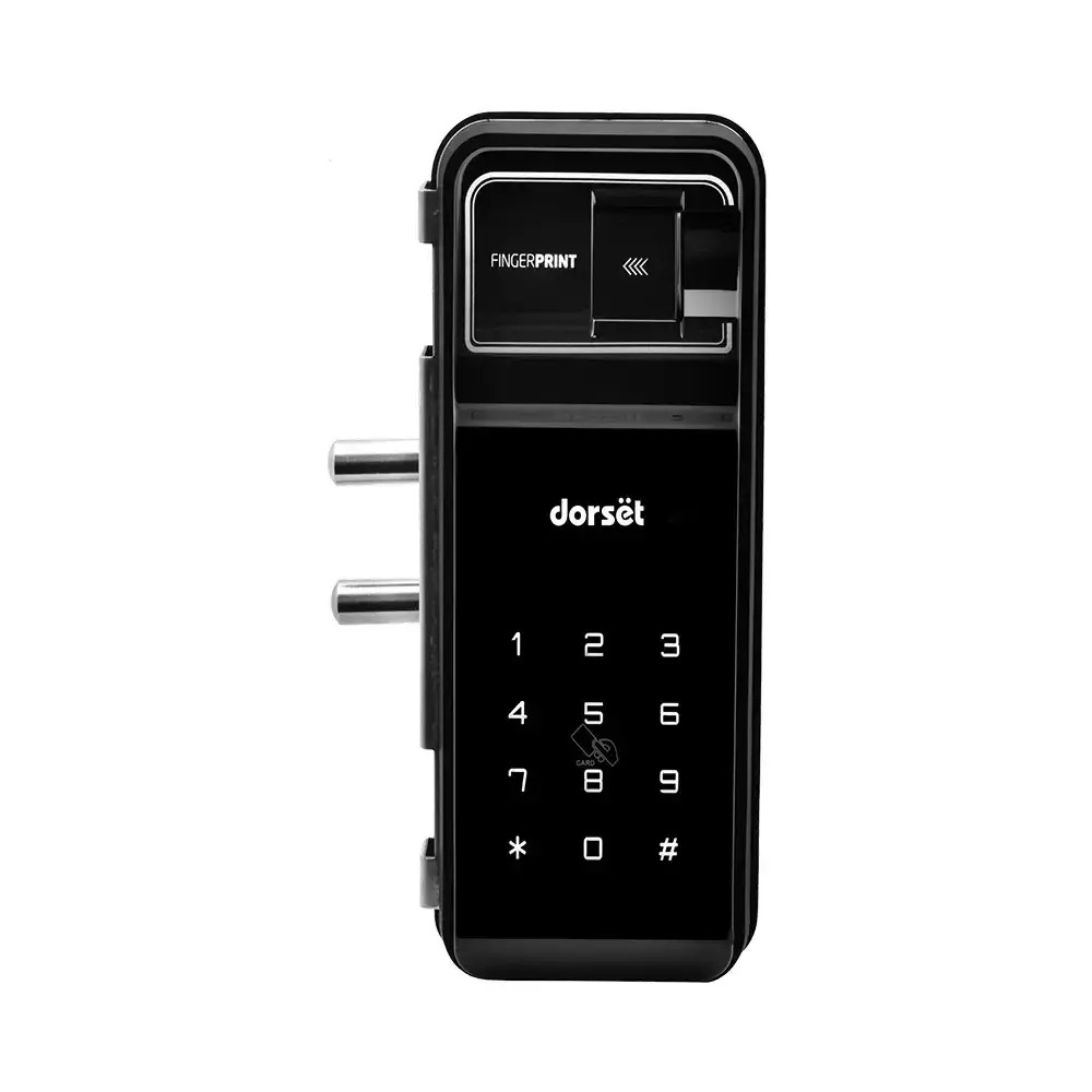 Dorset Graphite Matt Rim Lock with Fingerprint, Pin Code, RFID Access